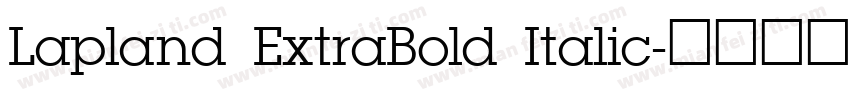 Lapland ExtraBold Italic字体转换